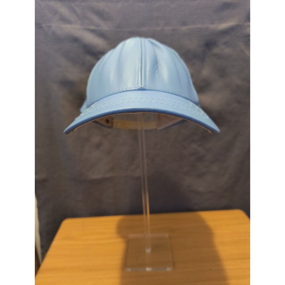 Leather Cap Hat Baby Blue USA Lightweight